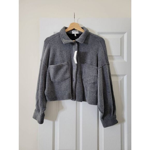 LNA Kasper Crop Sherpa Jacket S NWT - Picture 3 of 8
